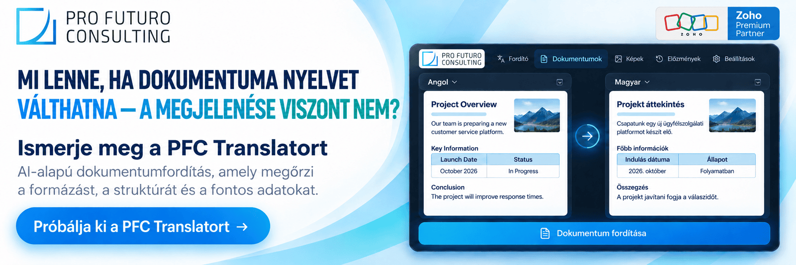 Ismerje meg a PFC Translatort: AI-alapú dokumentumfordítás, amely megőrzi munkáját